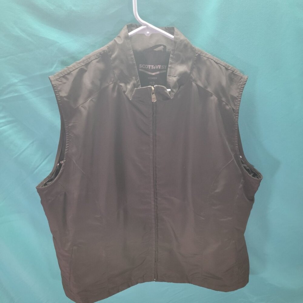 Scottevest Women's Travel Vest Size M2 (3XL) Polyester Black